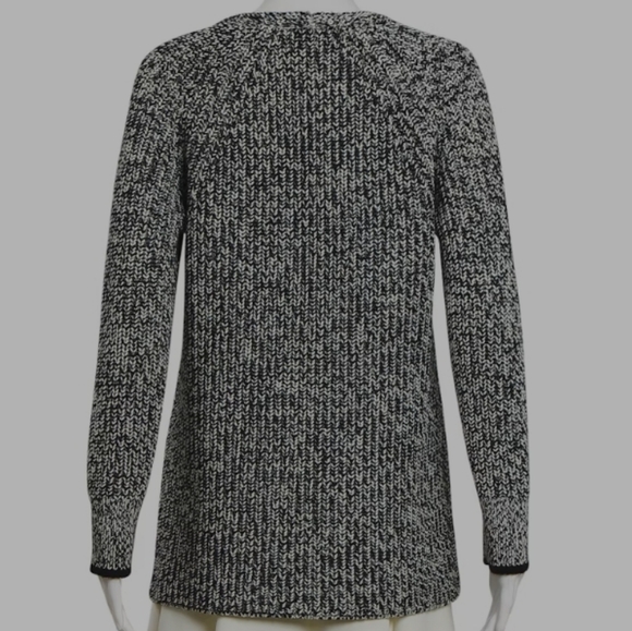 Rag & Bone Knit V Neck Black White Sweater Size Medium - Picture 2 of 8